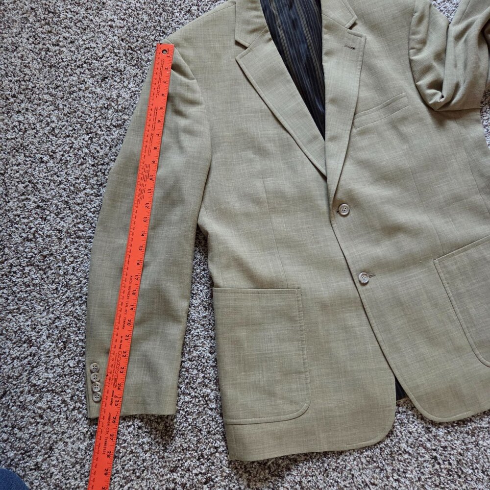 Kroon K3 Sport Coat Blazer Men’s Sz 46R Wool Linen Blend Beige Pockets Lined - Picture 8 of 9